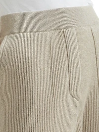 Sparkling Cashmere English Rib Knit Trousers