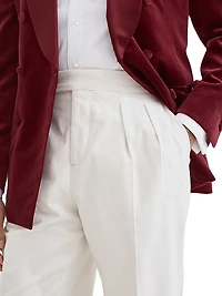 Sea Island Cotton Narrow Wale Corduroy Tuxedo Trousers