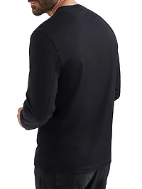Cotton Jersey Long Sleeve Crew-Neck T-Shirt