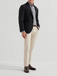 Cotton Jersey Long Sleeve Polo Shirt