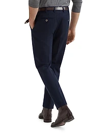 Cotton and Virgin Wool Gabardine Italian Fit Trousers