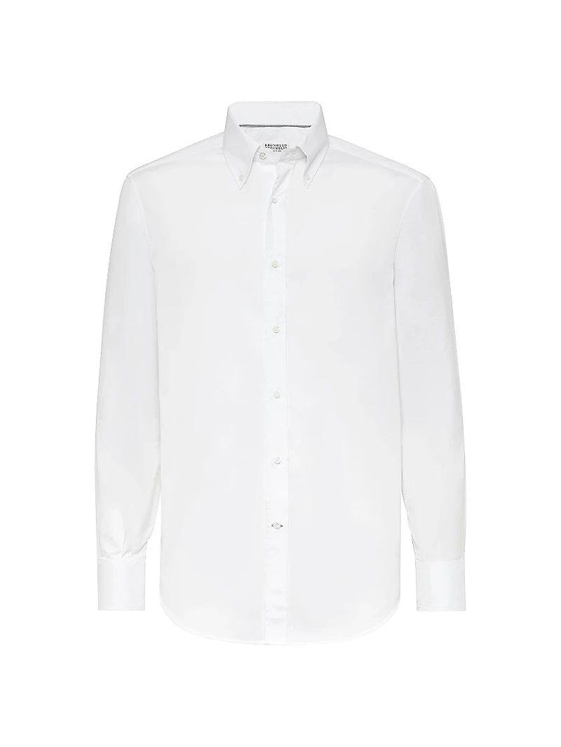 Twill Basic Fit Shirt with Button Down Collar