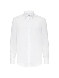 Twill Basic Fit Shirt with Button Down Collar