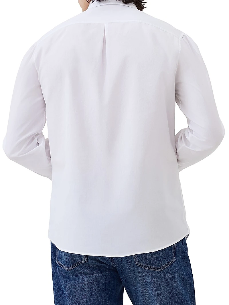 Twill Basic Fit Shirt with Button Down Collar