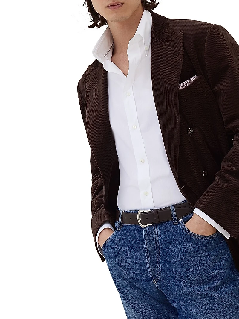 Twill Basic Fit Shirt with Button Down Collar