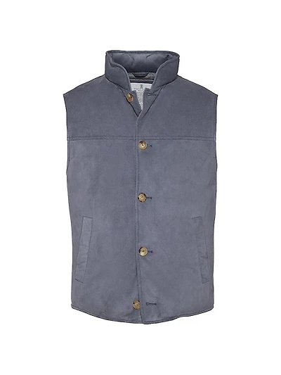 Suede Down Vest