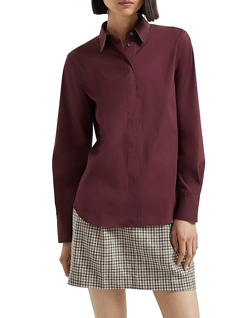 Stretch Cotton Poplin Shirt