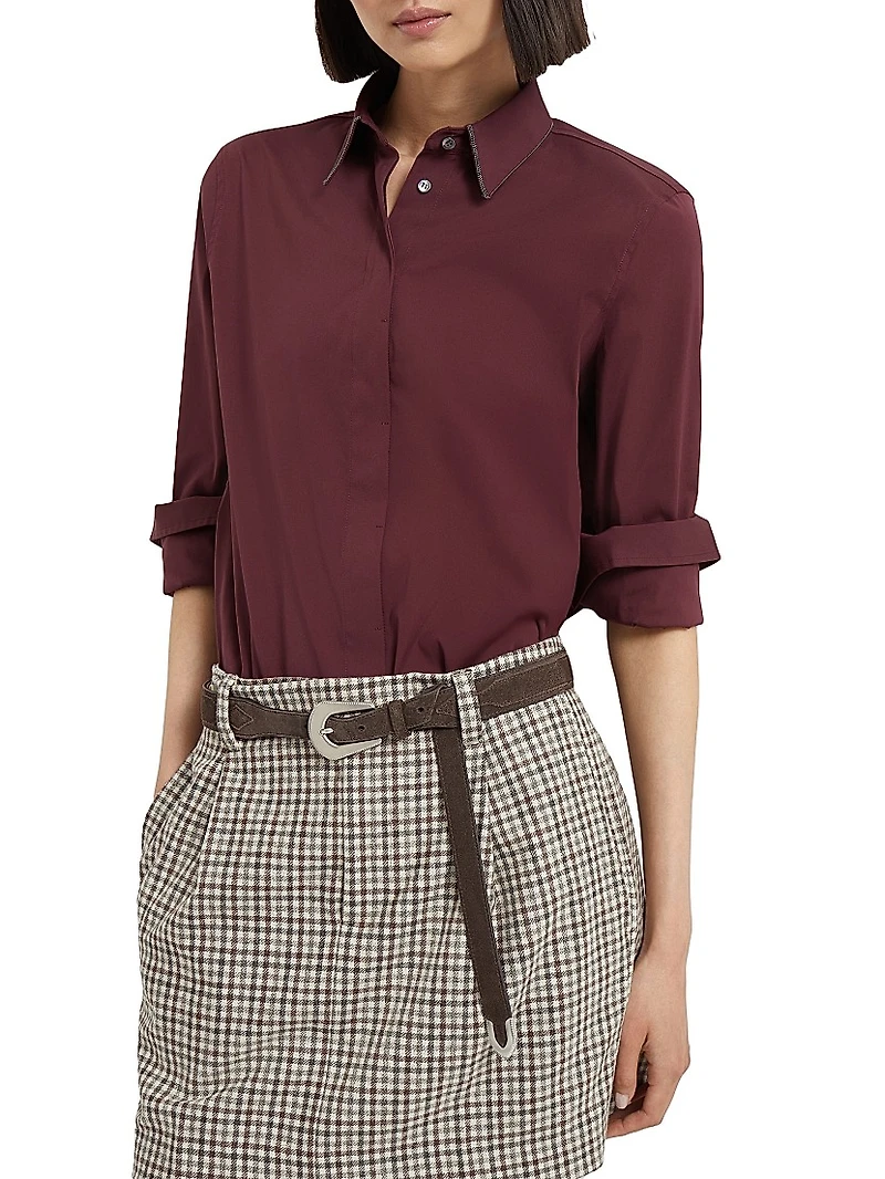 Stretch Cotton Poplin Shirt