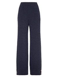 Cashmere Cable Knit Trousers