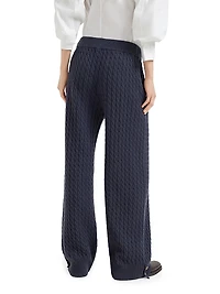Cashmere Cable Knit Trousers