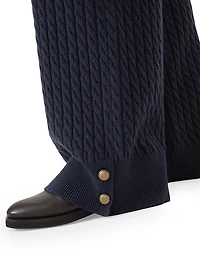 Cashmere Cable Knit Trousers