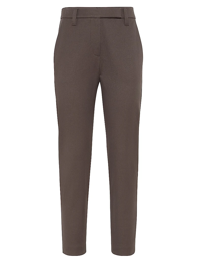 Stretch Cotton Cover Slim Fit Trousers