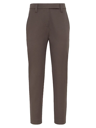 Stretch Cotton Cover Slim Fit Trousers