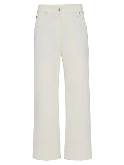 Dyed Cotton and Wool Wrinkled Trousers
