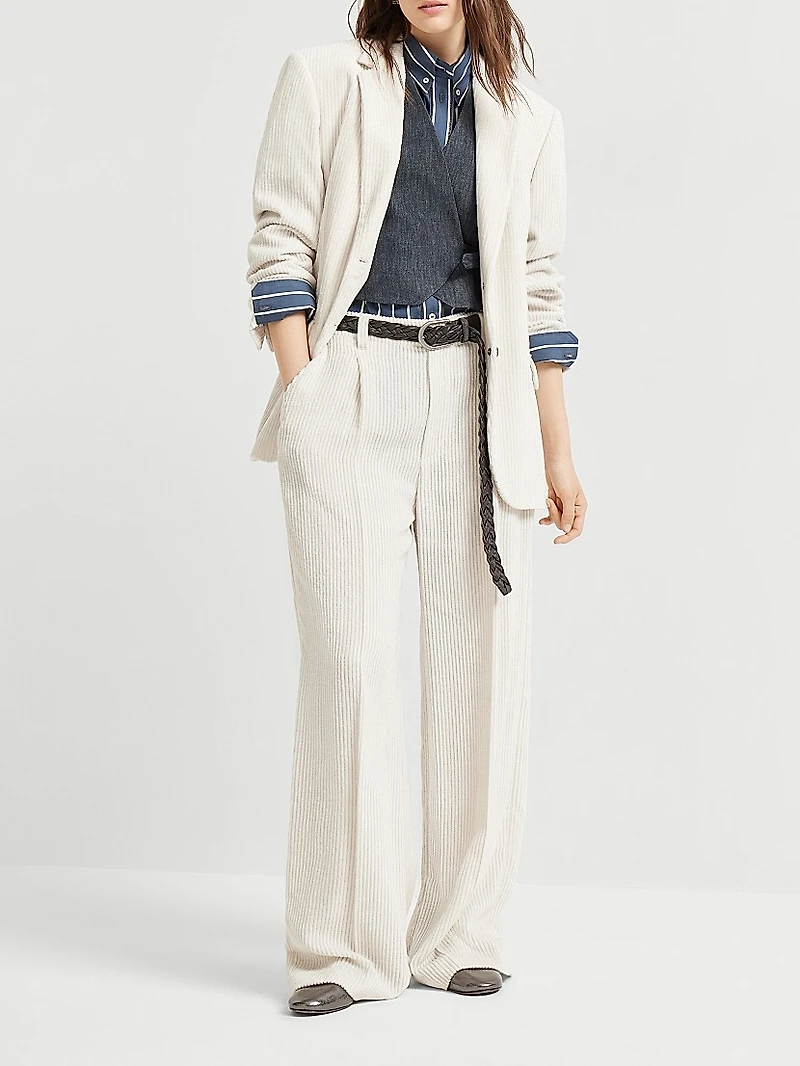 Cotton Denim Effect Twill Vest