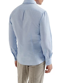 Lightweight Oxford Slim Fit Shirt with Spread Collar