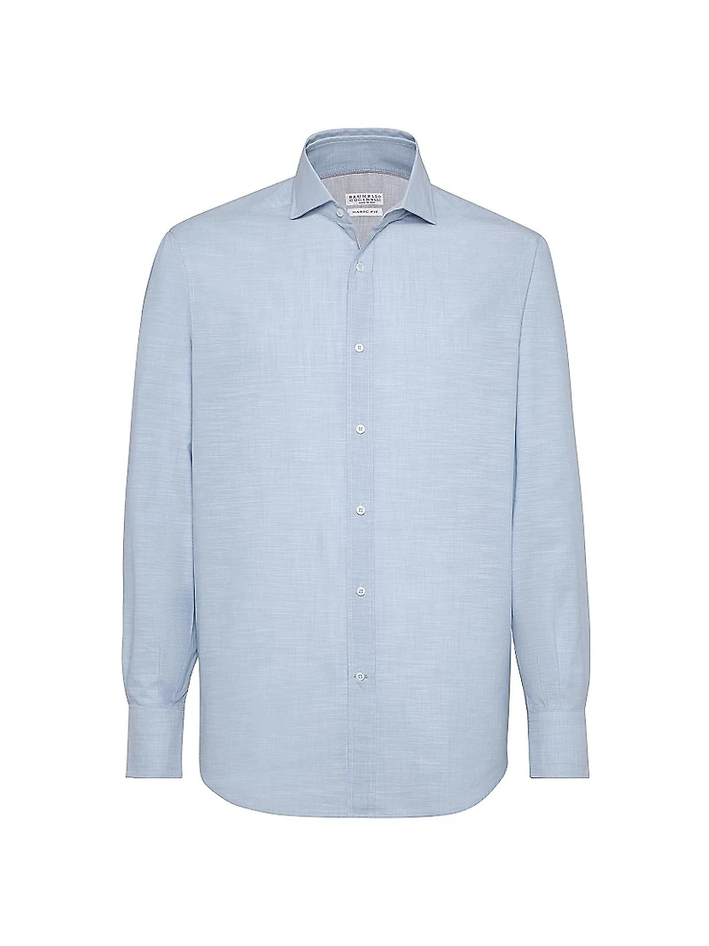 Lightweight Oxford Basic Fit Shirt with Spread Collar