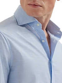 Lightweight Oxford Basic Fit Shirt with Spread Collar
