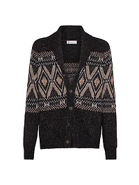 Geometric Jacquard Cardigan