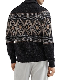 Geometric Jacquard Cardigan
