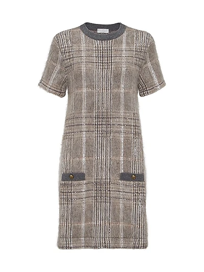 Mohair, Virgin Wool and Cashmere Jacquard Knit Dress