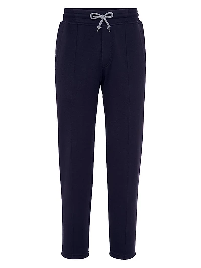 Techno Cotton French Terry Trousers with Crête Detail