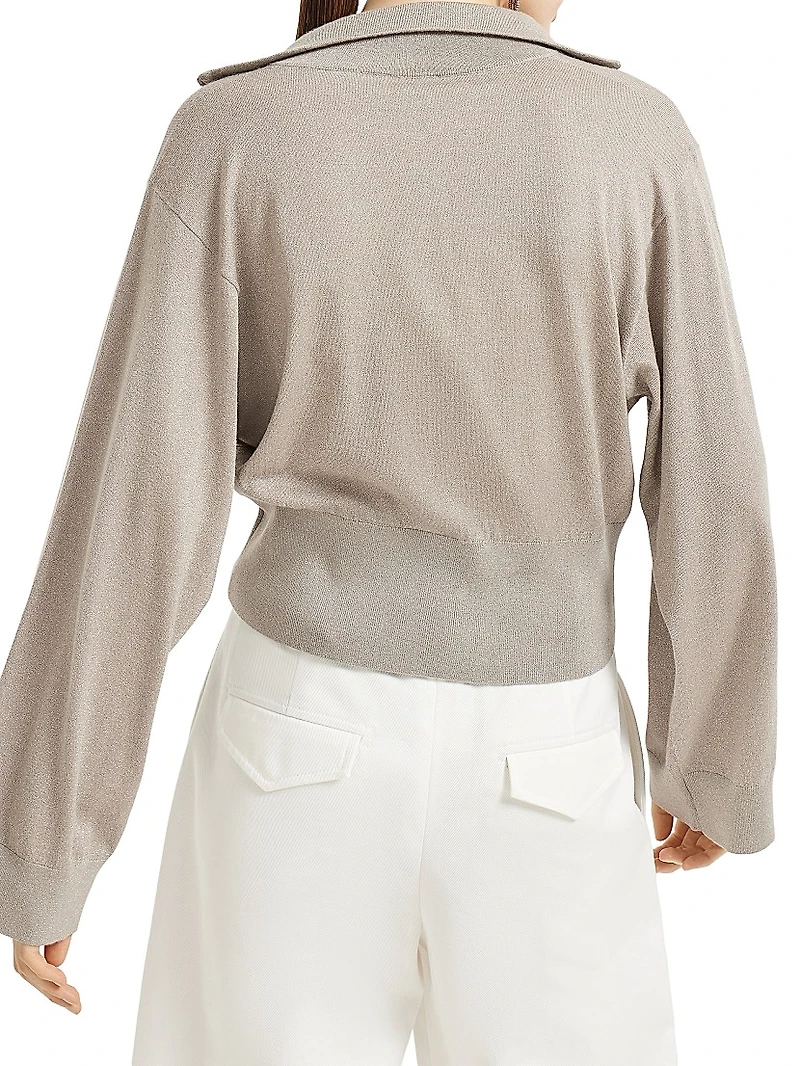 Sparkling Cashmere and Silk Lightweight Cardigan