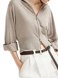 Sparkling Cashmere and Silk Lightweight Cardigan