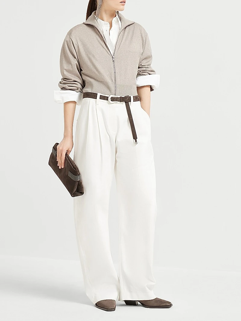 Sparkling Cashmere and Silk Lightweight Cardigan