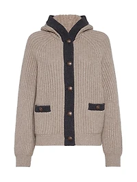 English Rib Hooded Cardigan