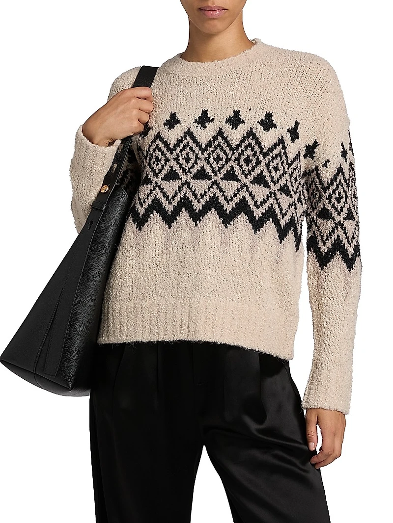 Fair Isle-Style Knit Sweater
