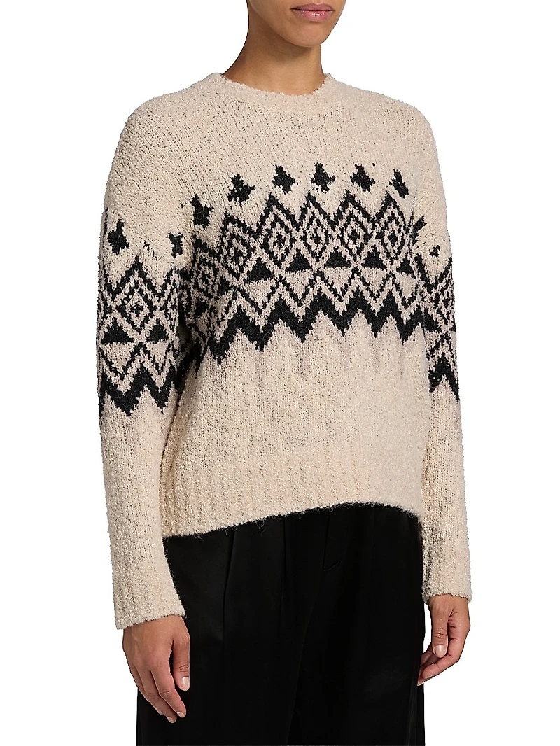 Fair Isle-Style Knit Sweater