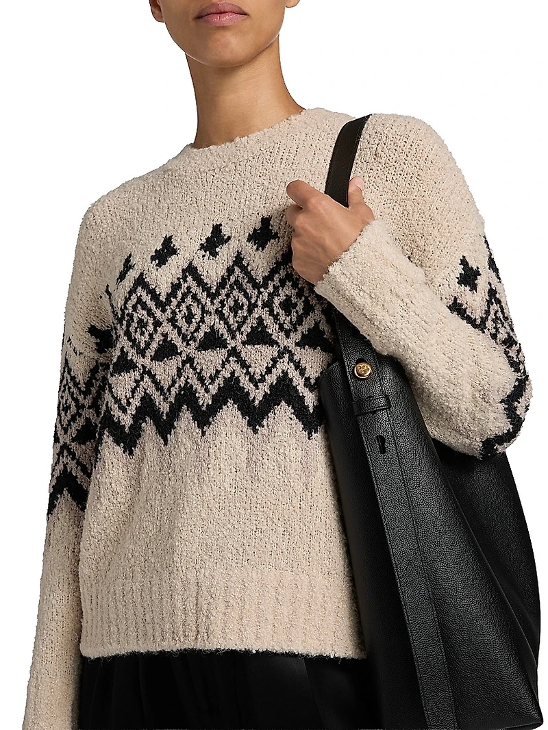 Fair Isle-Style Knit Sweater