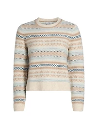 Fair Isle-Style Crewneck Sweater