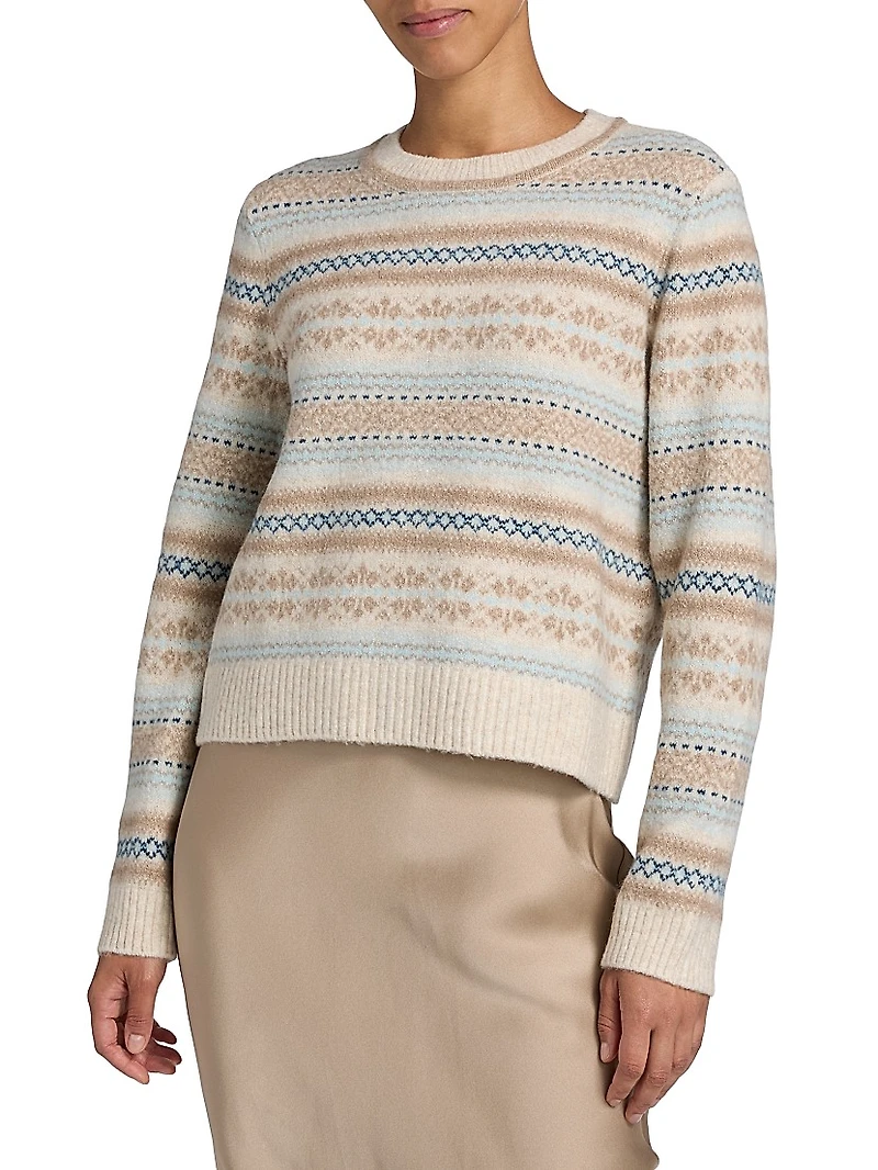 Fair Isle-Style Crewneck Sweater