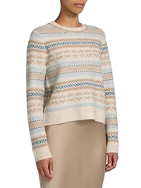 Fair Isle-Style Crewneck Sweater