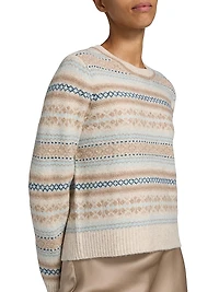 Fair Isle-Style Crewneck Sweater