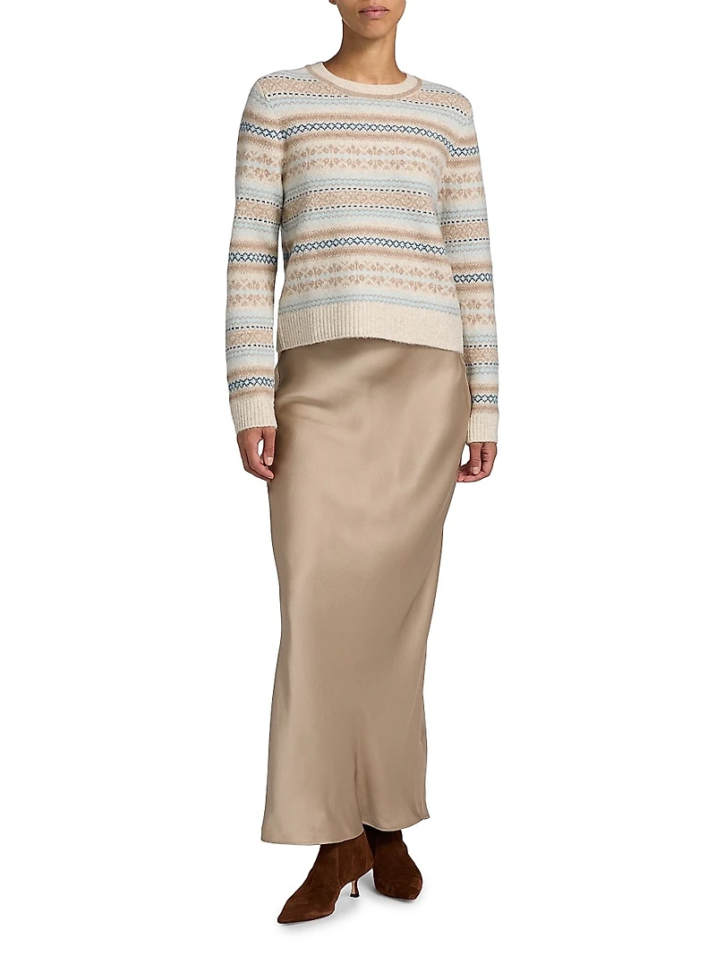 Fair Isle-Style Crewneck Sweater