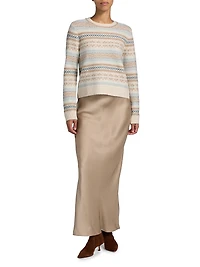 Fair Isle-Style Crewneck Sweater