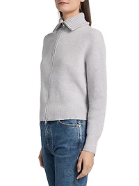 Double-Zip Cashmere Cardigan