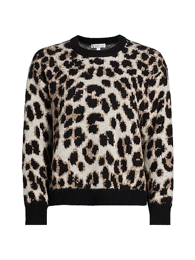 Cheetah Print Crewneck Sweater