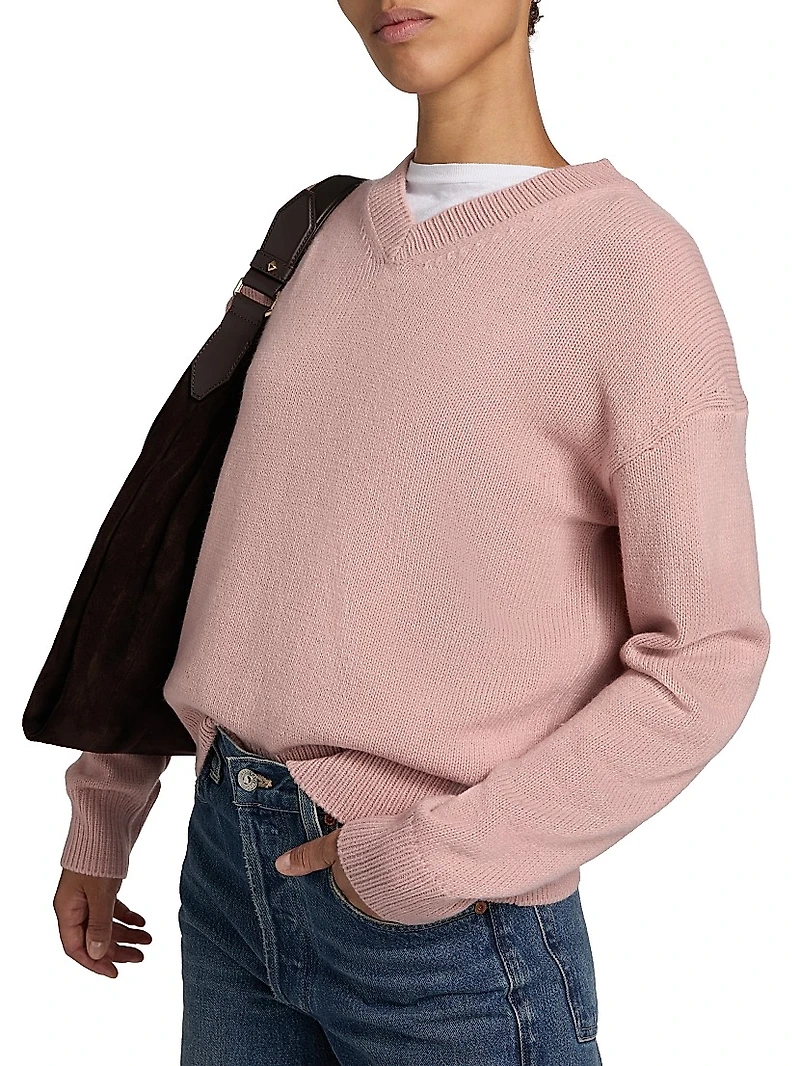 V-Neck Long-Sleeve Sweater
