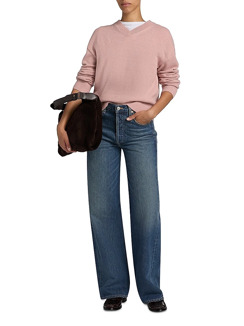 V-Neck Long-Sleeve Sweater