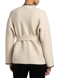 Tie Front Long-Sleeve Cardigan