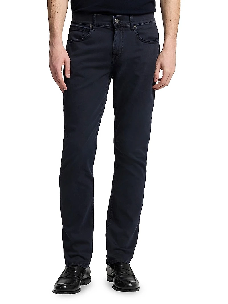 The Straight Stretch Mid-Rise Straight-Leg Jeans