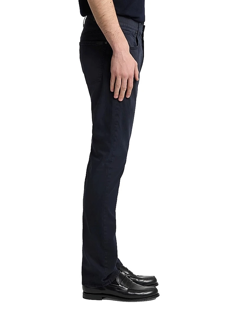 The Straight Stretch Mid-Rise Straight-Leg Jeans