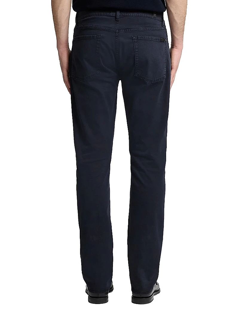 The Straight Stretch Mid-Rise Straight-Leg Jeans