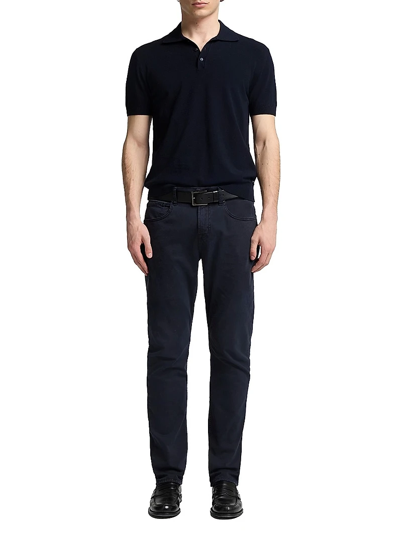 The Straight Stretch Mid-Rise Straight-Leg Jeans