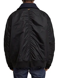 Paneled Double-Breasted Peacoat
