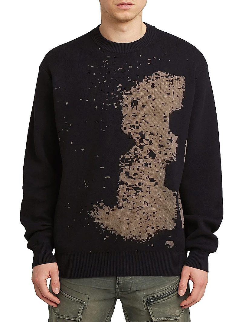 Sprayed 89 Cotton Rib-Knit Sweater